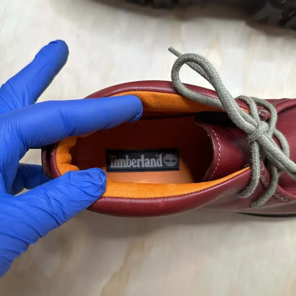 Timberland Baluster Chukka Boots Burgundy Leather Moc Toe size 13